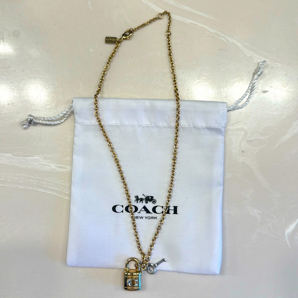 Cute COACH Lock & Key necklace!